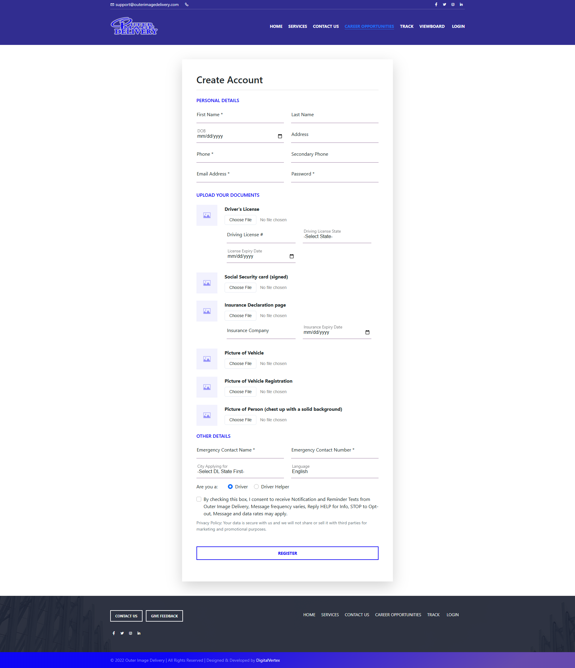 Legacy Career Opportunities Page Screenshot